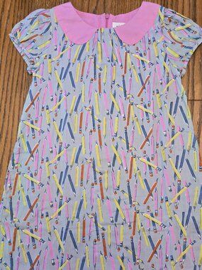 Mini Boden Back to School Pencil School Dress - Size 7-8 - Girls Summer.